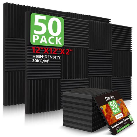50 Pack Acoustic Foam Panels,2"X 12" X 12"Sound Proof Foam Panels-High ...