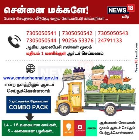 சென்னையில் நடமாடும் மளிகை, காய்கறி அங்காடி சேவை இன்று முதல் தொடக்கம் ...