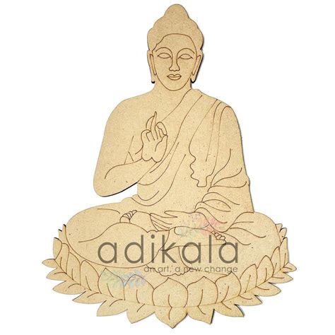 Lord Budhha Pre-marked MDF Cutout – Adikala - Craft Store