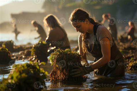 Conservationists and volunteers working together to restore and protect kelp habitats ...