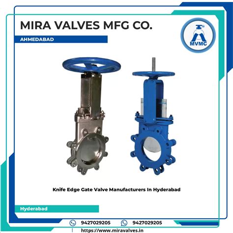 Knife Edge Gate Valve Manufacturers In Hyderabad - Mira Valves Mfg Co.