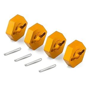 Buy kingsea RC Front & Rear Aluminum Wheel Hubs Hex Driver Adapter 12 ...