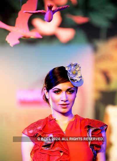 A model walks the ramp during IPL nights fashion show at Sherton park ...
