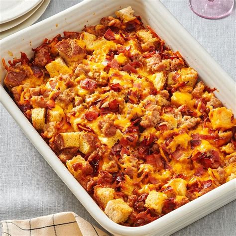 Breakfast Sausage Strata Recipe Asiago Cheese Italian Sausage Strata