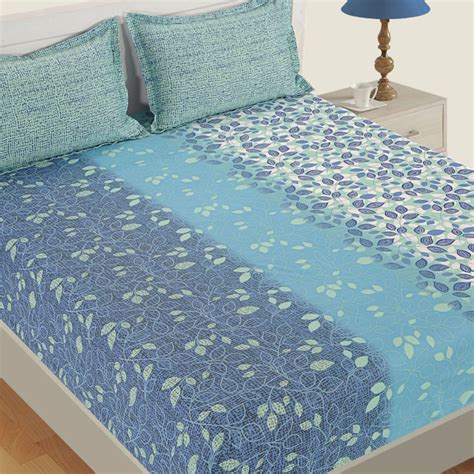Buy SWAYAM Printed Double Bed Sheet with 2 Pillow Cover -270 x 225 cm ...
