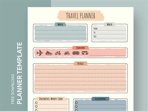 Trip Planner Template Google Docs at Lisa Cunningham blog