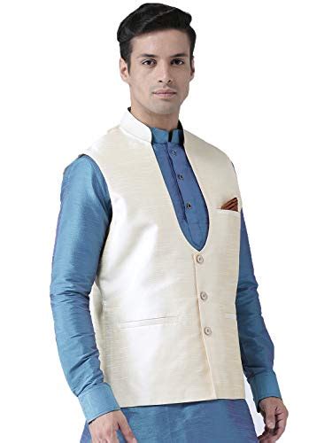 Buy DEYANN Men's Regular Fit Dupion Silk Neharu Jacket for Occasion ...