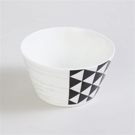Buy Fiesta Hector Black Printed Bone China Serving Bowl - 470ml from ...
