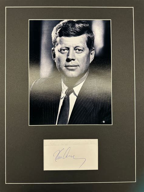 John F Kennedy Autograph Display Auction