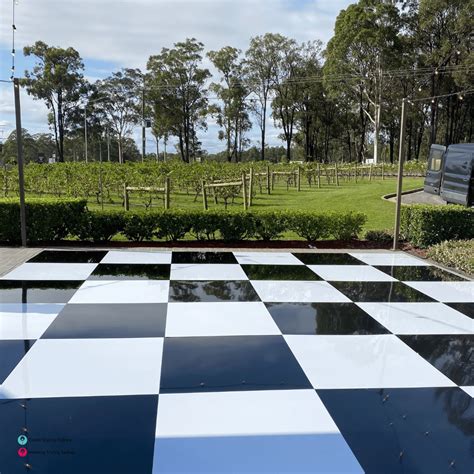 Black and White Checkered Dance Floor Hire - Wedding Event Styling Sydney