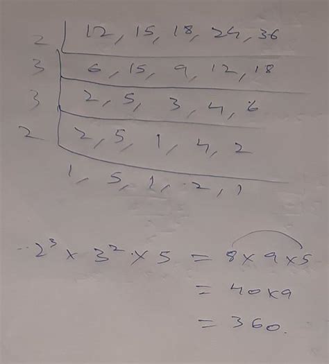 lcm of 12, 15, 18, 24 and 36 is * - Brainly.in