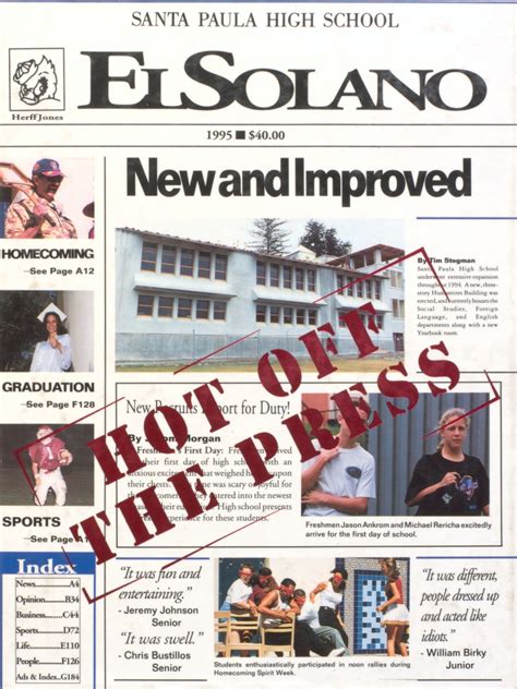 1995 yearbook from Santa Paula Union High School from Santa paula ...