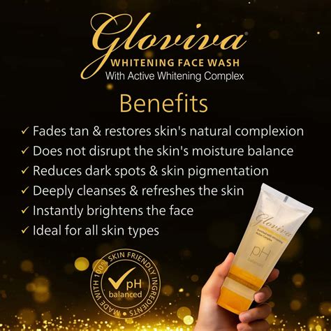 Buy GLOVIVA WHITENING FACE WASH 100 ML | BERBERRY & GREEN TEA | PARABEN ...