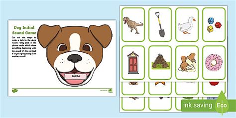 Dog Initial Sound Game: Letter d