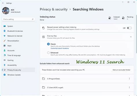 Image result for Configuring Windows Search