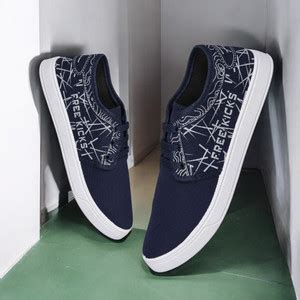 Free Kicks FK-601STRING Navy Lightweight Canvas Shoes For Men - Buy ...