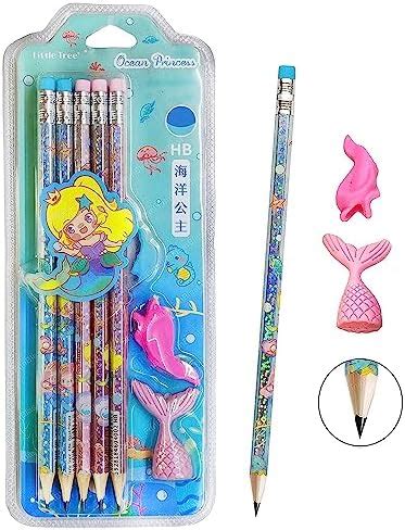 Festiko® Set of 12 Pcs Ocean Princess Pencil Eraser Set A, Mermaid ...
