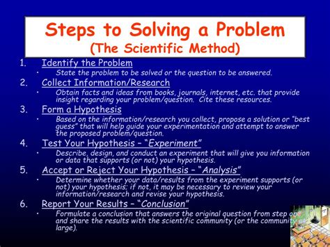 Image result for Scientific Method Problem Solving