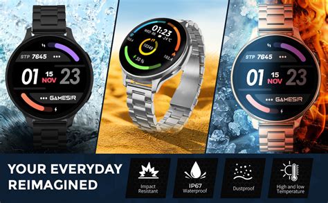 GameSir Evo Vista Premium Smartwatch 1.39" Round Display with Stainless ...