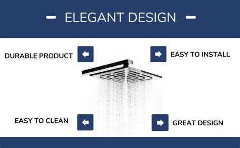 Zap Square Maze Series 3432 Overhead Shower Without Shower Arm SS ...