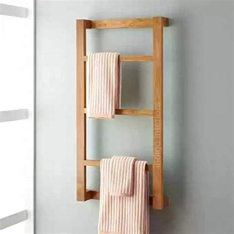 Indigo interiors Sheesham Wood Towel Rack | Towel Rack Holder | Towel ...