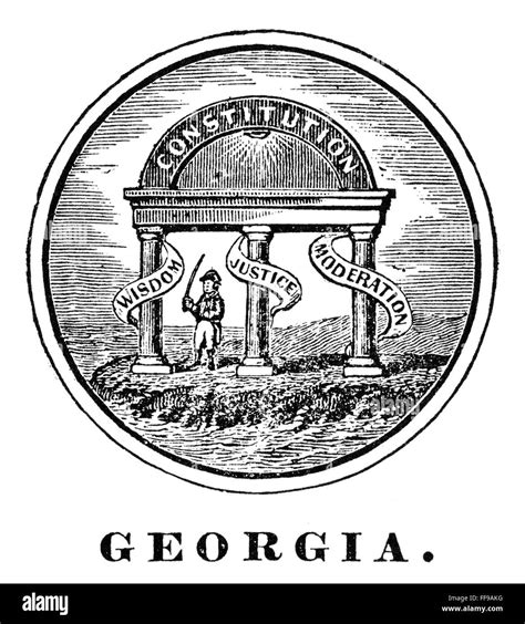 GEORGIA STATE SEAL. /nThe seal of Georgia, one of the original Thirteen ...