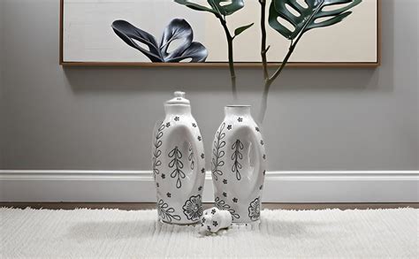 Kraftlik Handicrafts Ceramic Oil Dispenser | Pack of 2 | White | 1000 ...