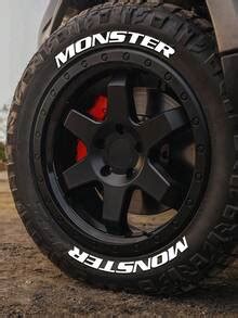 8 PEÇAS Adesivos de Letras em Relevo Brancas de PVC MONSTER para 4 ...