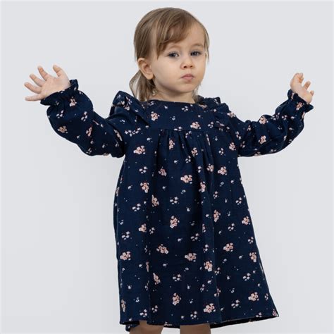 Wholesale Baby Girl Muslin Floral Patterned Dress 6-24M Timo 1018 ...