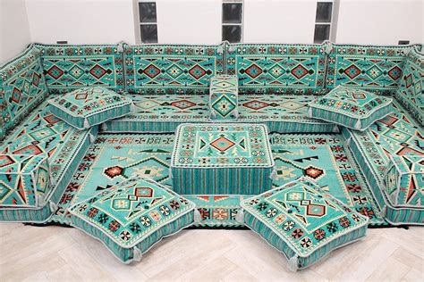 Mysticalanatolia Arabic U Shaped Floor Sofa,Arabic Floor India | Ubuy