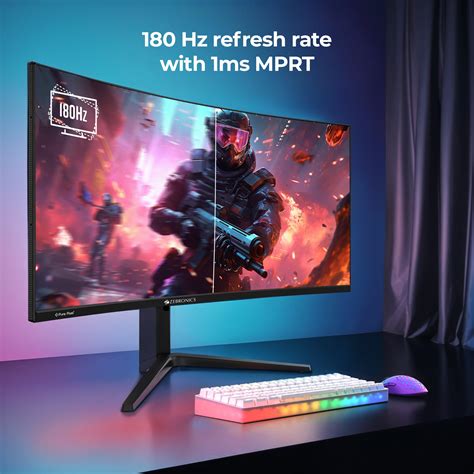 Buy Shop Zebronics Zeb N34A 34 Inch WQHD 180Hz Curved Display Monitor ...