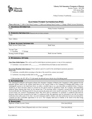 Liberty Mutual Redeposits Form - Fill and Sign Printable Template Online