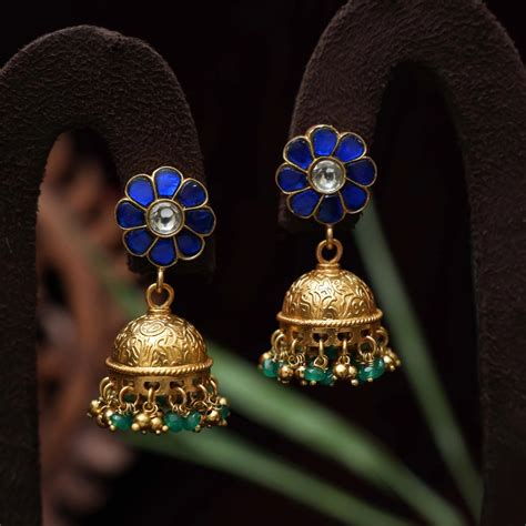 Gold Plated 925 Silver Jhumka Earrings @ ₹3,500 | Free Delivery