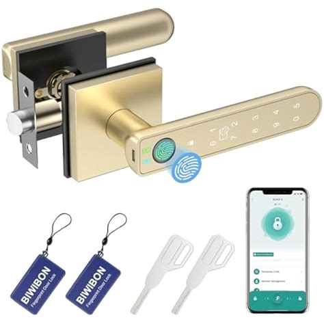 BIWIBON Fingerprint Door Lock, 5 in 1 Finger Print Door Knob India | Ubuy