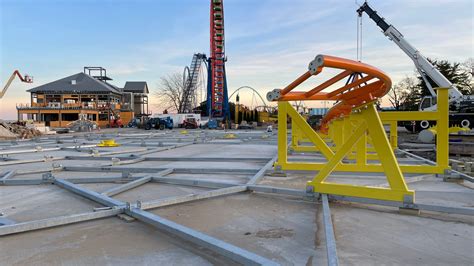 Cedar Point's newest coaster the Wild Mouse takes shape on shoreline