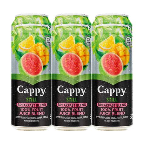 Cappy Still Breakfast Blend 100% Fruit Juice Blend 6x330ml - Superb Hyper