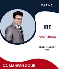 CA Final Indirect Tax (IDT) Fast Track Lectures