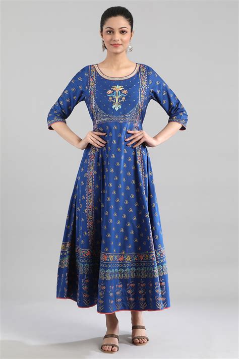 Buy Royal Blue Flared Dress Online for Woman | Shop for Aurelia