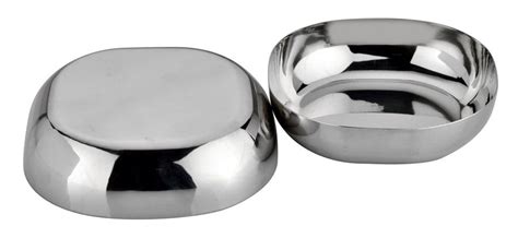 Stainless Steel Square Shape Halwa Plate, 250 ml, 4.7" – JS Hotelware
