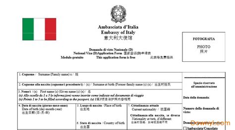 意大利国家签证申请表样本下载|意大利国家签证表格模版下载_ 当易网