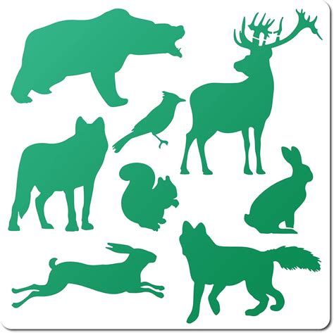 Amazon.com: GORGECRAFT Animal Stencils Template 12x12 Inch Forest ...