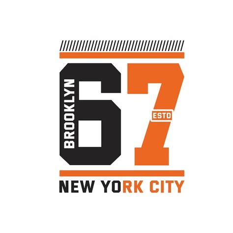 67 brooklyn new york city estd | Premium Vector