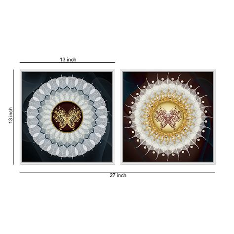 Set of 2 Vintage Theme Canvas Art Print Painting For Living Room Size ...