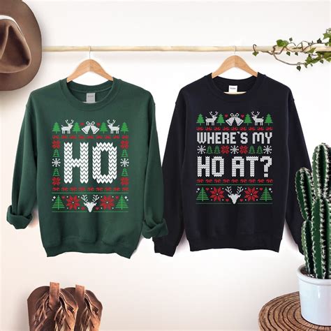 Funny Couples Ugly Christmas Sweater, Couples Matching Ugly Christmas ...
