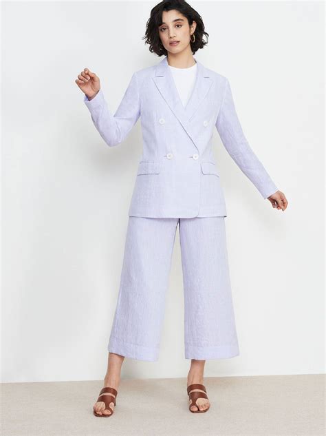 Dominique Lilac Linen Blazer by KITRI Studio | Linen blazer, Linen ...