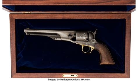 Rare Colt Model 1861 Navy Percussion Revolver, Shoulder Stock | Lot ...