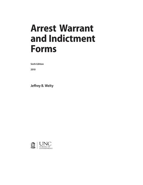 Editable Printable Arrest Warrant