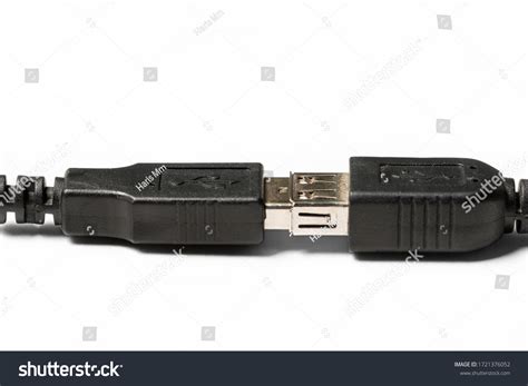 Usb Cable Connectors Close Isolated On Stock Photo (Edit Now) 1721376052