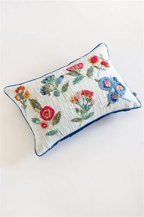 Teesta Embroidered Cushion Cover – The Wishing Chair