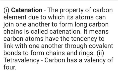 What are the two properties of carbon which lead to the huge number of ...